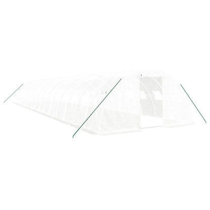 Serra con Telaio in Acciaio Bianco 64 m² 16x4x2 m - homemem39
