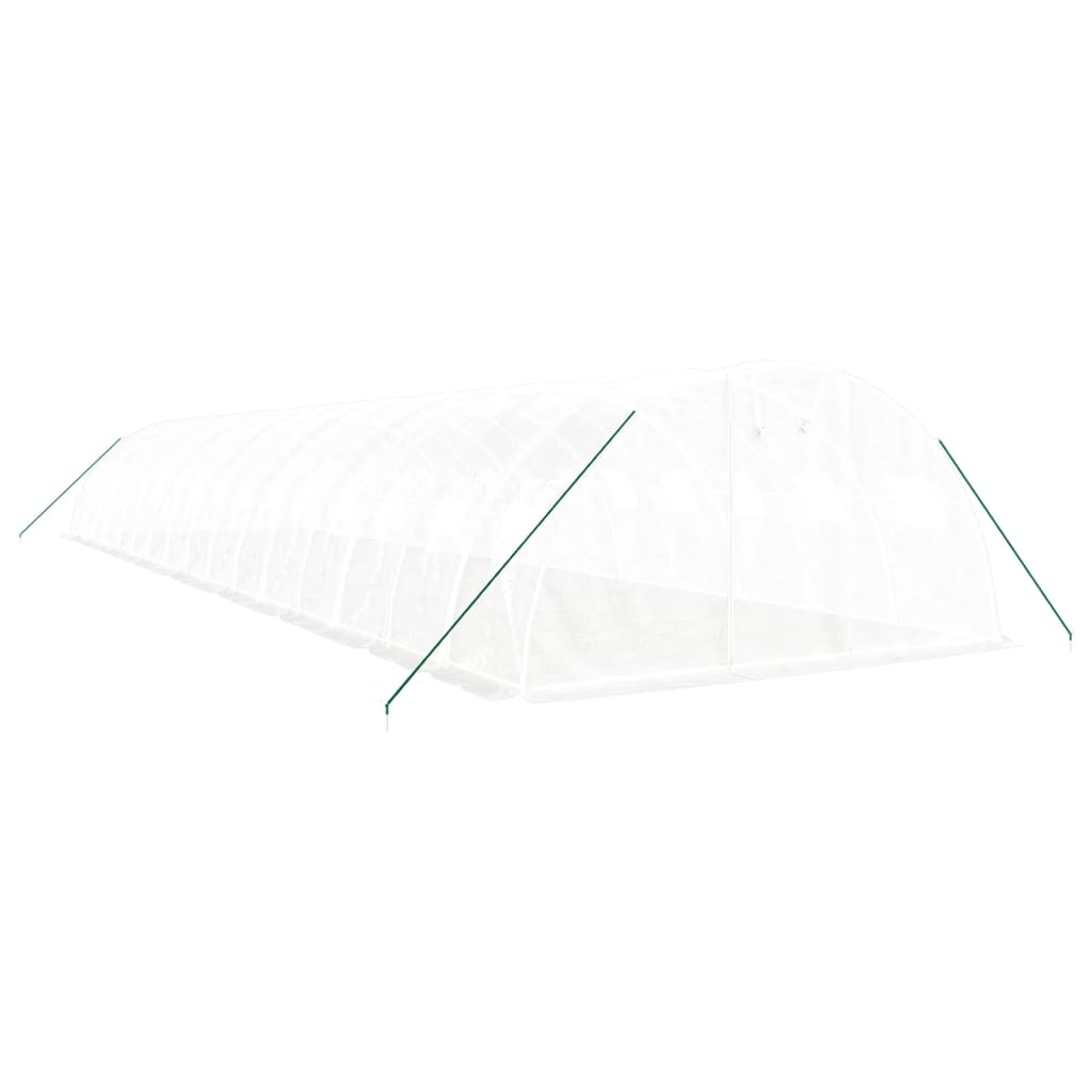 Serra con Telaio in Acciaio Bianco 64 m² 16x4x2 m | homemem39
