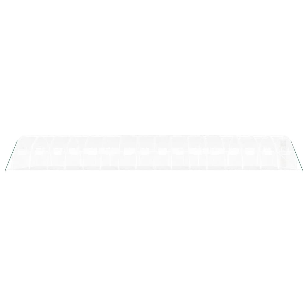 Serra con Telaio in Acciaio Bianco 64 m² 16x4x2 m | homemem39