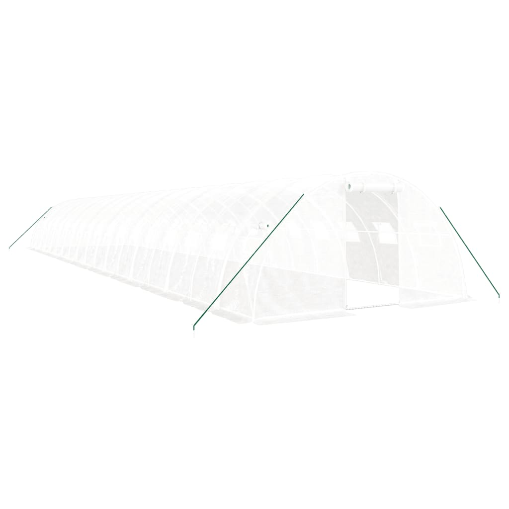 Serra con Telaio in Acciaio Bianco 72 m² 18x4x2 m | homemem39