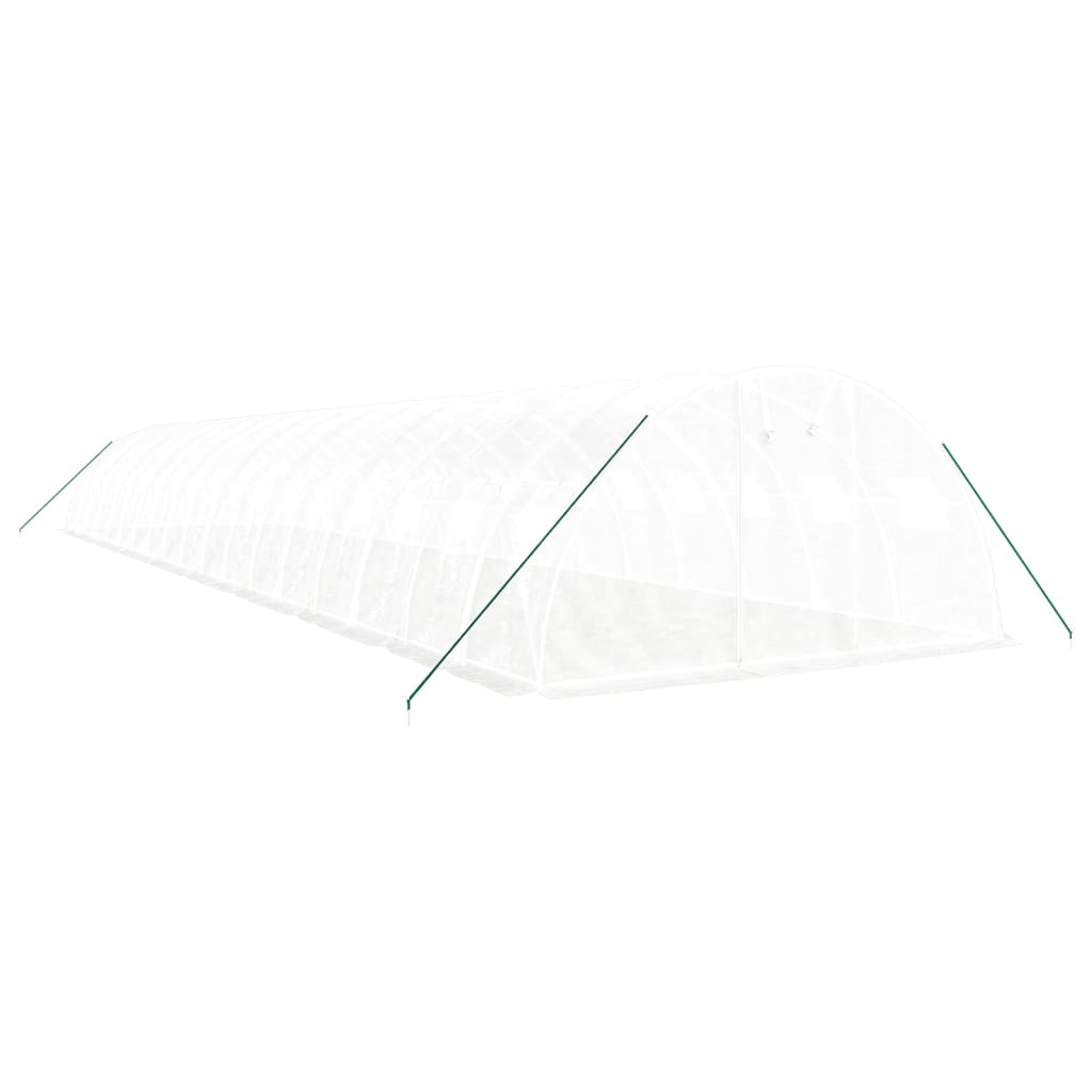 Serra con Telaio in Acciaio Bianco 72 m² 18x4x2 m | homemem39