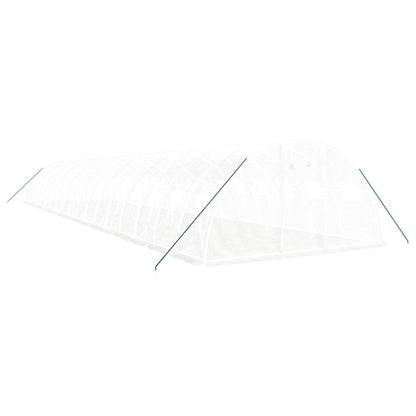 Serra con Telaio in Acciaio Bianco 72 m² 18x4x2 m | homemem39