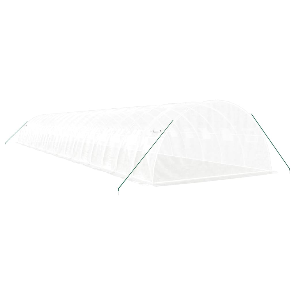 Serra con Telaio in Acciaio Bianco 72 m² 18x4x2 m | homemem39