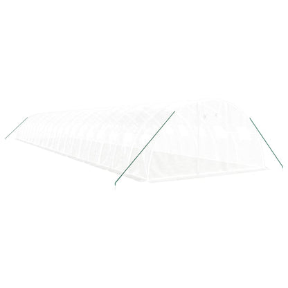 Serra con Telaio in Acciaio Bianco 80 m² 20x4x2 m - homemem39