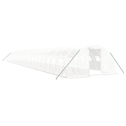 Serra con Telaio in Acciaio Bianco 96 m² 24x4x2 m | homemem39
