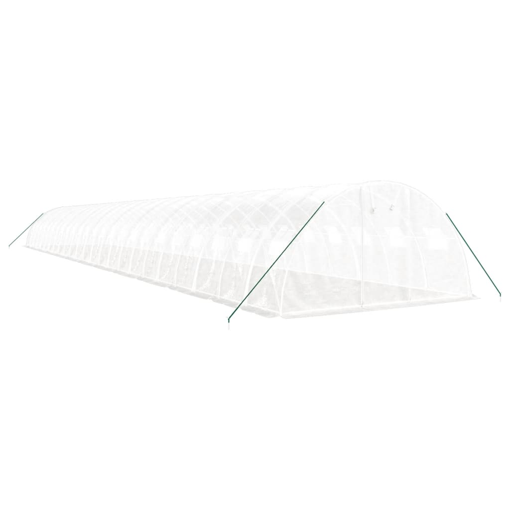 Serra con Telaio in Acciaio Bianco 96 m² 24x4x2 m | homemem39