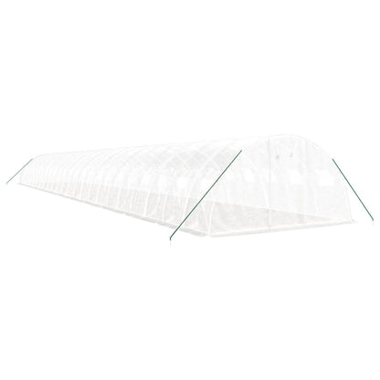 Serra con Telaio in Acciaio Bianco 96 m² 24x4x2 m | homemem39