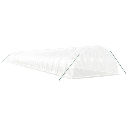 Serra con Telaio in Acciaio Bianco 96 m² 24x4x2 m | homemem39
