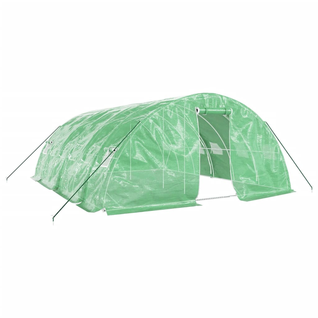 Serra con Telaio in Acciaio Verde 30 m² 6x5x2,3 m - homemem39