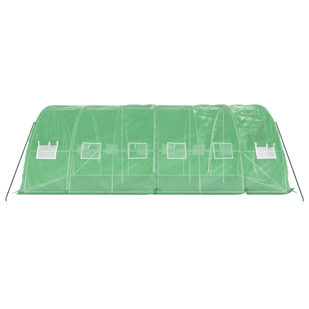 Serra con Telaio in Acciaio Verde 30 m² 6x5x2,3 m - homemem39