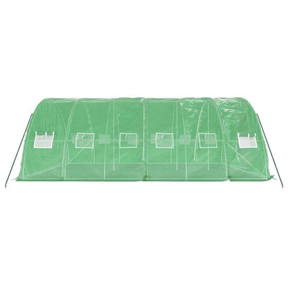 Serra con Telaio in Acciaio Verde 30 m² 6x5x2,3 m - homemem39