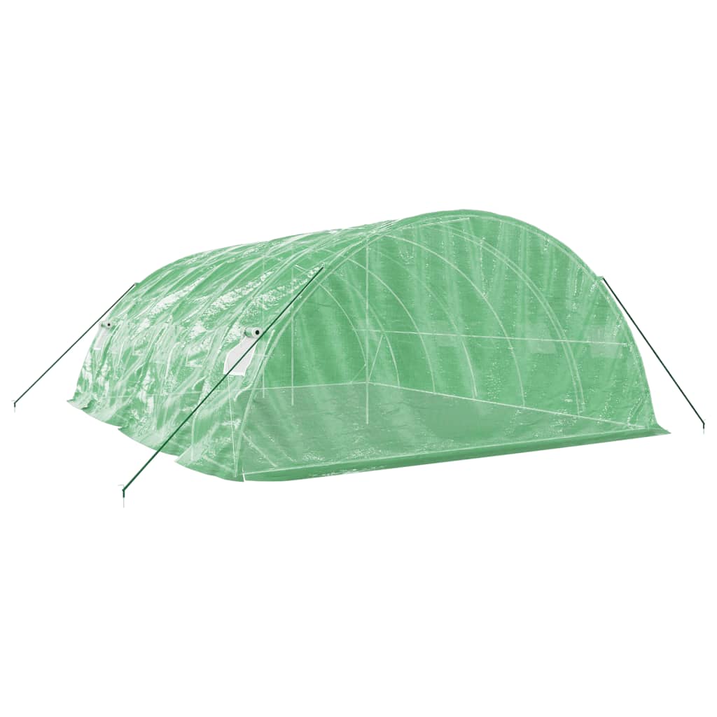 Serra con Telaio in Acciaio Verde 30 m² 6x5x2,3 m - homemem39