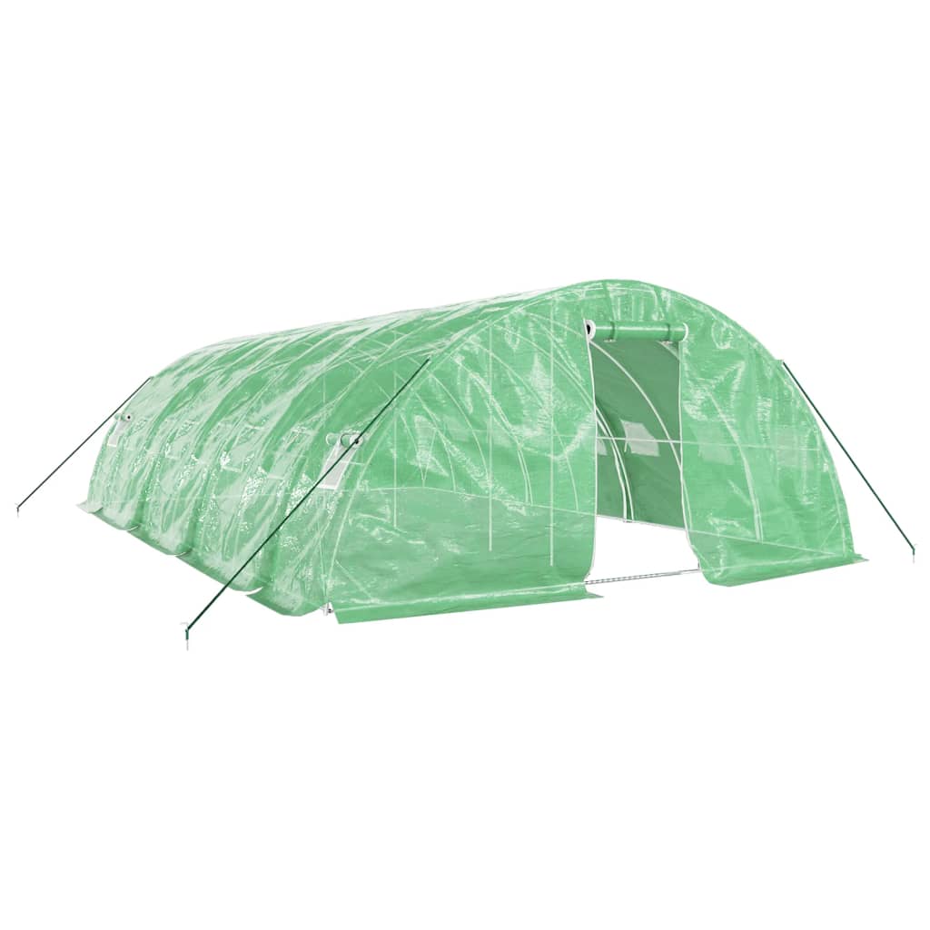 Serra con Telaio in Acciaio Verde 40 m² 8x5x2,3 m - homemem39