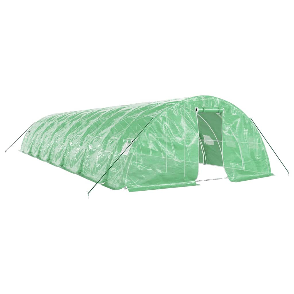 Serra con Telaio in Acciaio Verde 70 m² 14x5x2,3 m - homemem39
