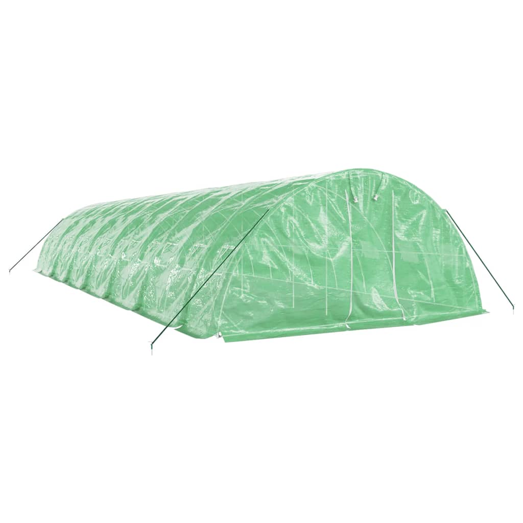 Serra con Telaio in Acciaio Verde 70 m² 14x5x2,3 m - homemem39