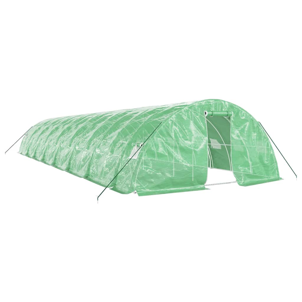 Serra con Telaio in Acciaio Verde 80 m² 16x5x2,3 m - homemem39