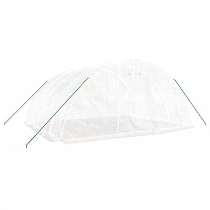 Serra con struttura in acciaio bianca 20 m² 5x4x2,3 m | homemem39