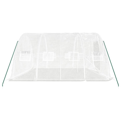 Serra con Telaio in Acciaio Bianco 20 m² 5x4x2,3 m - homemem39