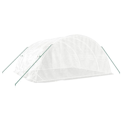 Serra con Telaio in Acciaio Bianco 20 m² 5x4x2,3 m - homemem39