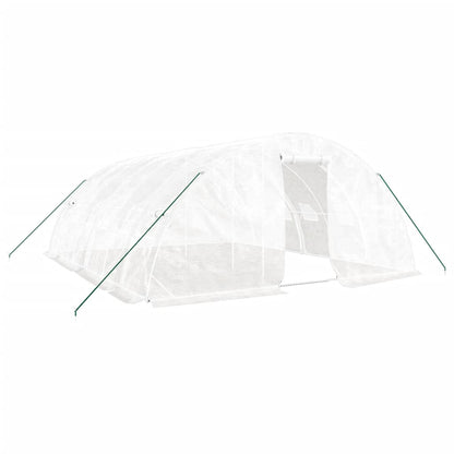 Serra con Telaio in Acciaio Bianco 30 m² 6x5x2,3 m | homemem39