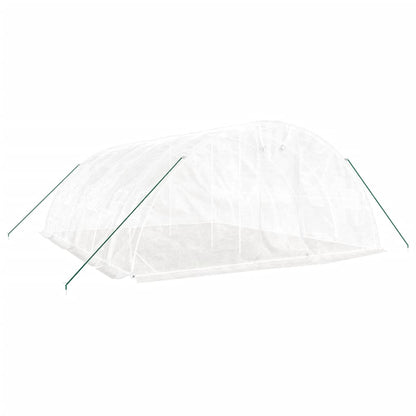 Serra con Telaio in Acciaio Bianco 30 m² 6x5x2,3 m | homemem39