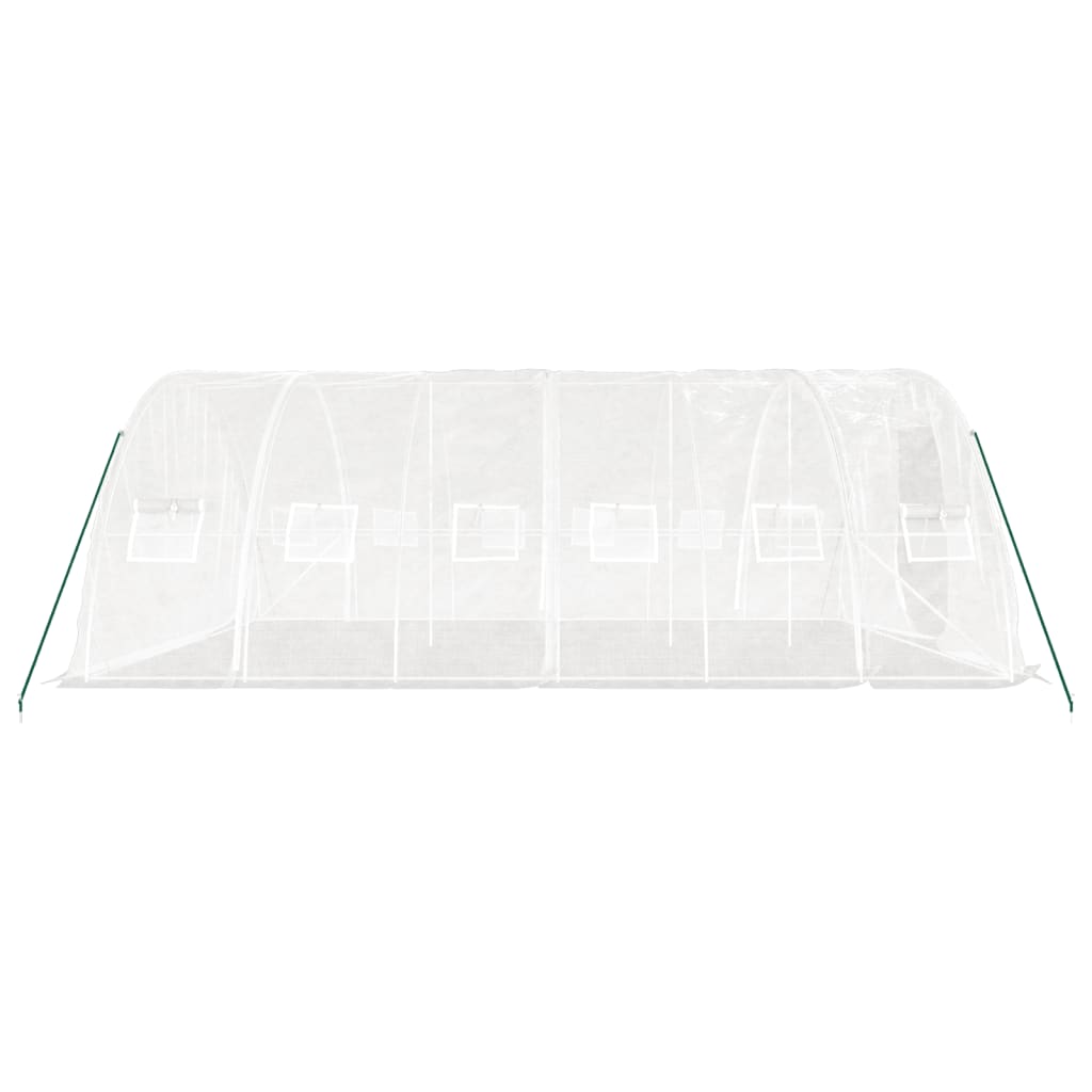 Serra con Telaio in Acciaio Bianco 30 m² 6x5x2,3 m | homemem39