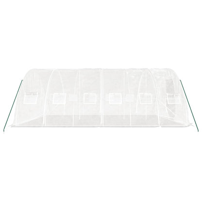Serra con Telaio in Acciaio Bianco 30 m² 6x5x2,3 m | homemem39