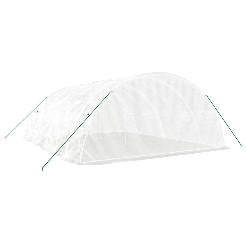 Serra con Telaio in Acciaio Bianco 30 m² 6x5x2,3 m | homemem39