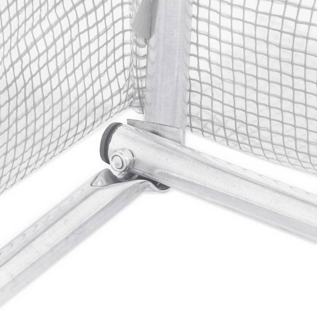 Serra con Telaio in Acciaio Bianco 30 m² 6x5x2,3 m | homemem39