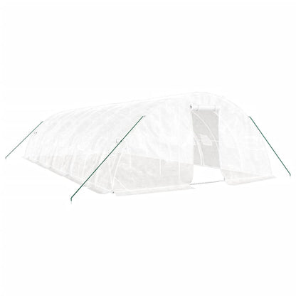 Serra con Telaio in Acciaio Bianco 50 m² 10x5x2,3 m | homemem39