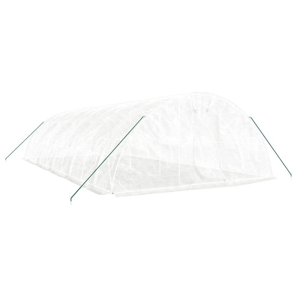 Serra con Telaio in Acciaio Bianco 50 m² 10x5x2,3 m | homemem39