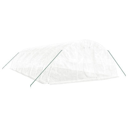 Serra con Telaio in Acciaio Bianco 50 m² 10x5x2,3 m | homemem39