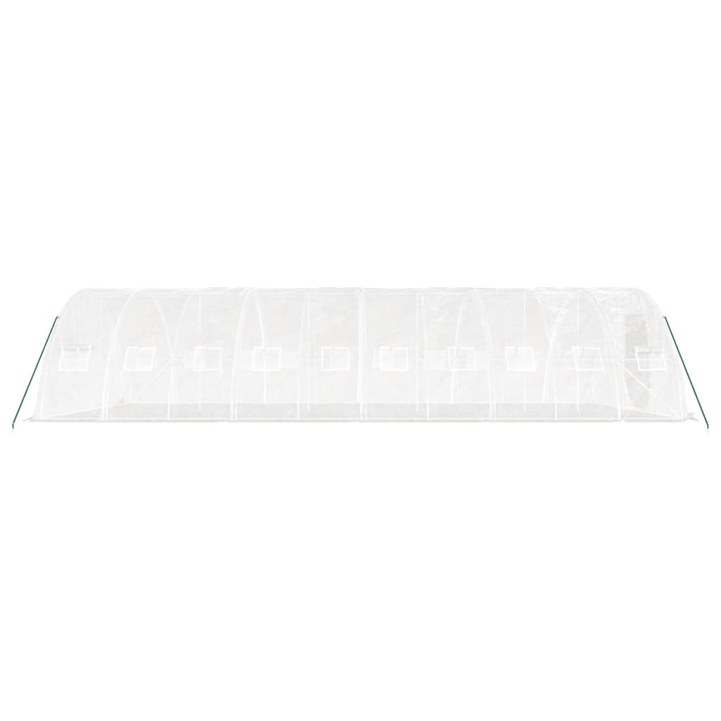 Serra con Telaio in Acciaio Bianco 50 m² 10x5x2,3 m | homemem39