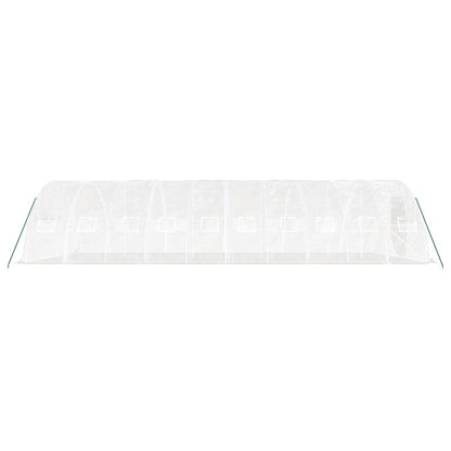 Serra con Telaio in Acciaio Bianco 50 m² 10x5x2,3 m | homemem39