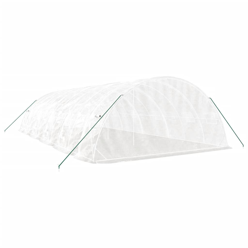 Serra con Telaio in Acciaio Bianco 50 m² 10x5x2,3 m | homemem39