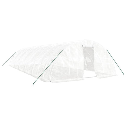 Serra con Telaio in Acciaio Bianco 60 m² 12x5x2,3 m | homemem39