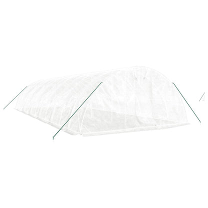 Serra con Telaio in Acciaio Bianco 60 m² 12x5x2,3 m | homemem39