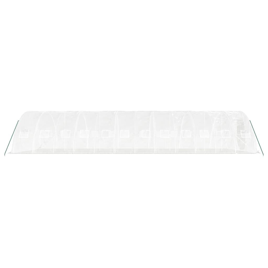 Serra con Telaio in Acciaio Bianco 60 m² 12x5x2,3 m | homemem39