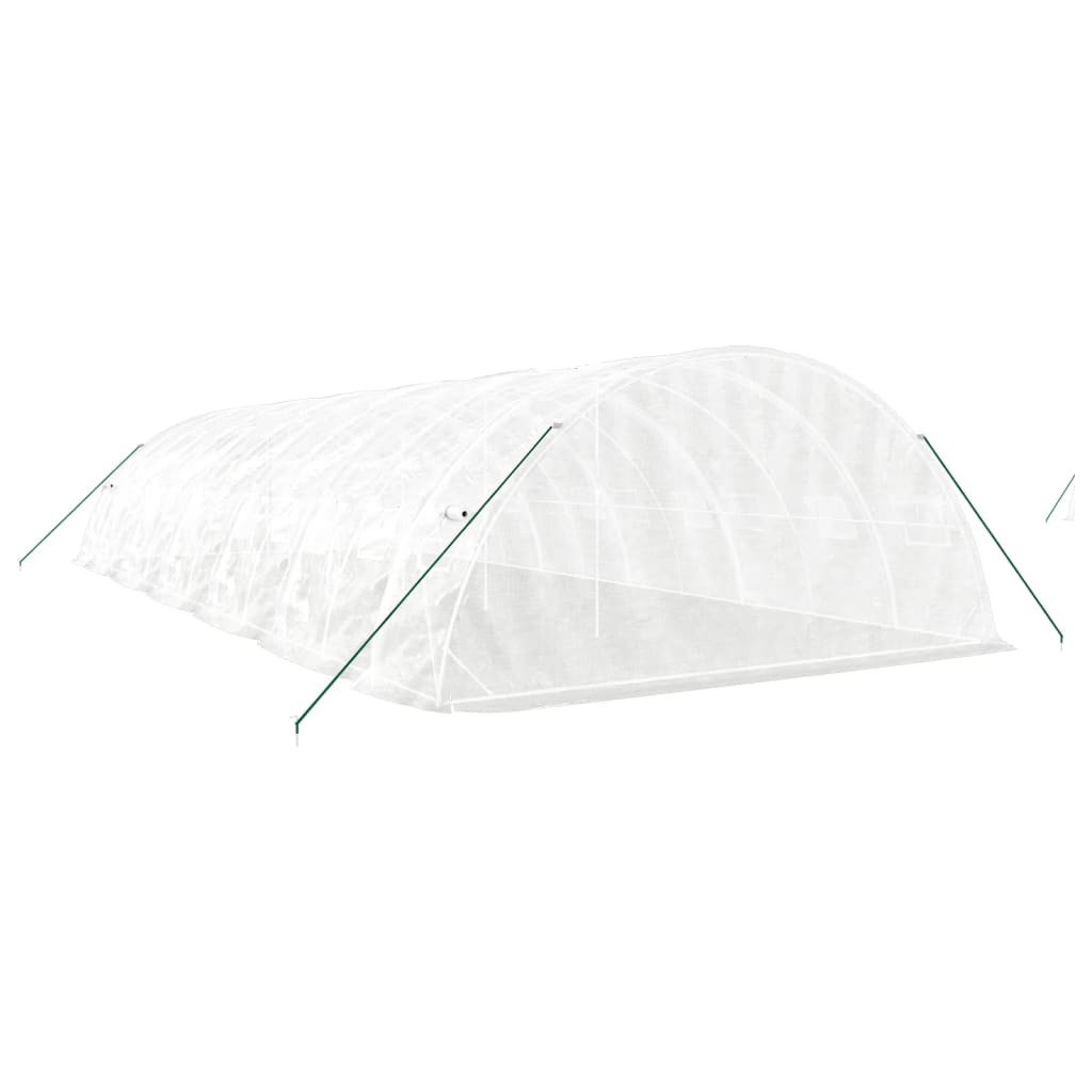 Serra con Telaio in Acciaio Bianco 60 m² 12x5x2,3 m | homemem39