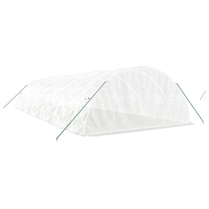 Serra con Telaio in Acciaio Bianco 60 m² 12x5x2,3 m | homemem39