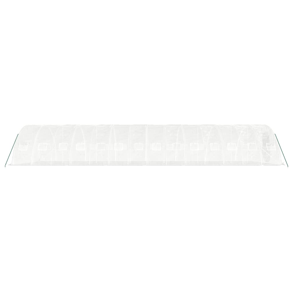 Serra con Telaio in Acciaio Bianco 70 m² 14x5x2,3 m | homemem39