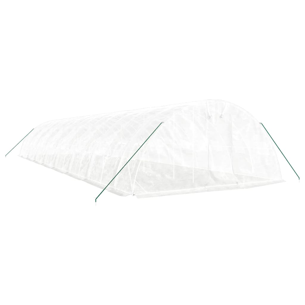 Serra con Telaio in Acciaio Bianco 80 m² 16x5x2,3 m | homemem39