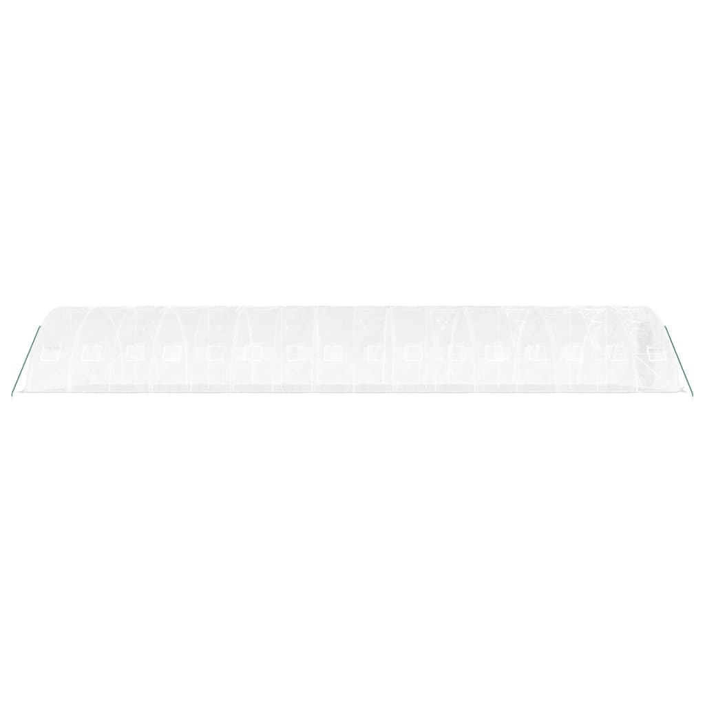 Serra con Telaio in Acciaio Bianco 80 m² 16x5x2,3 m | homemem39