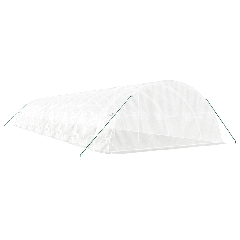 Serra con Telaio in Acciaio Bianco 80 m² 16x5x2,3 m | homemem39