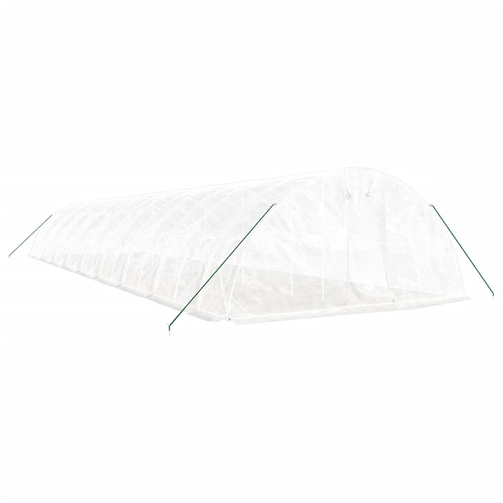 Serra con Telaio in Acciaio Bianco 90 m² 18x5x2,3 m | homemem39
