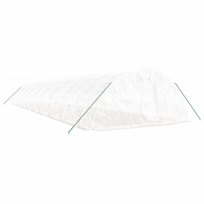 Serra con Telaio in Acciaio Bianco 90 m² 18x5x2,3 m | homemem39
