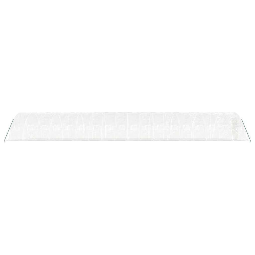 Serra con Telaio in Acciaio Bianco 90 m² 18x5x2,3 m | homemem39
