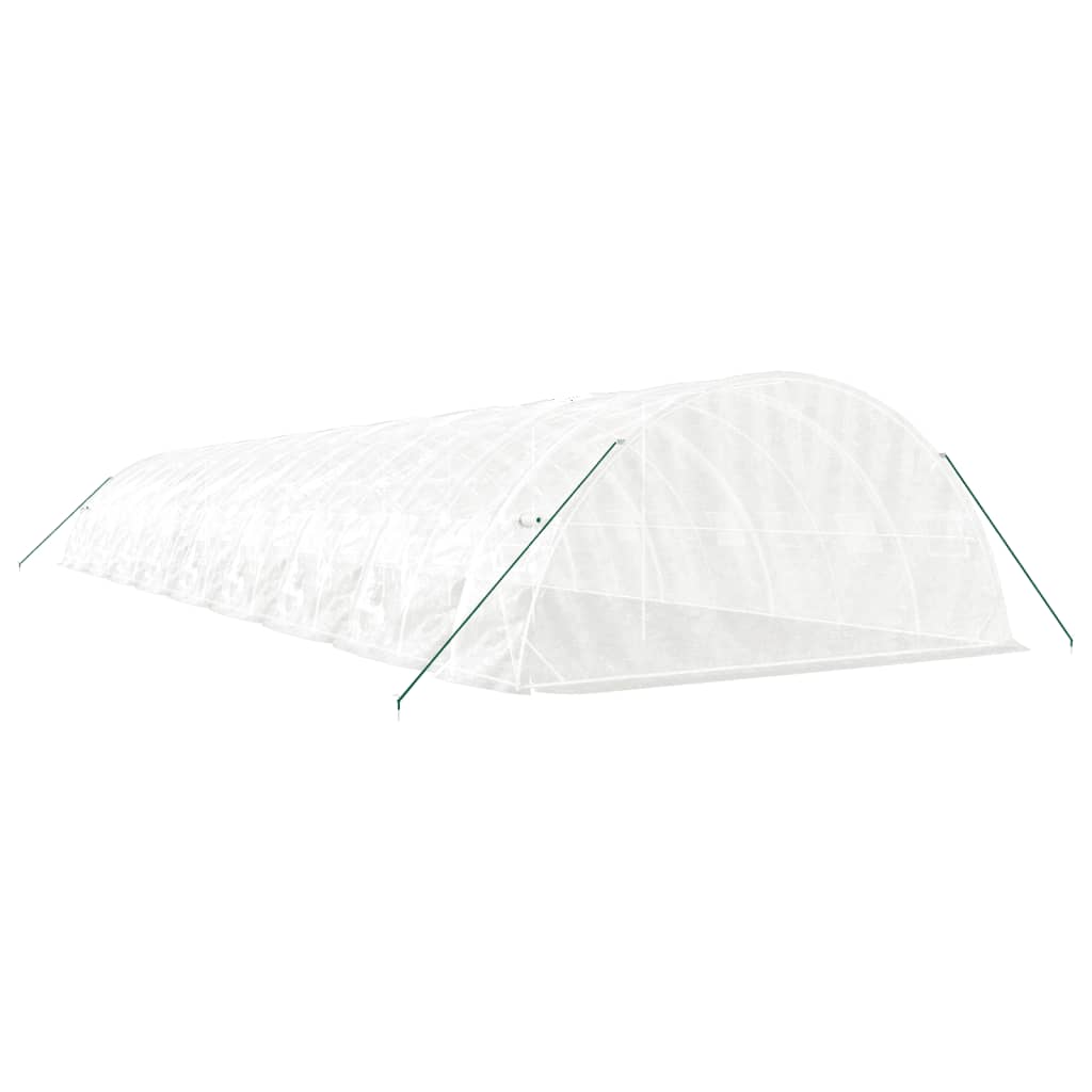 Serra con Telaio in Acciaio Bianco 90 m² 18x5x2,3 m | homemem39