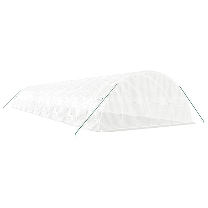 Serra con Telaio in Acciaio Bianco 90 m² 18x5x2,3 m | homemem39
