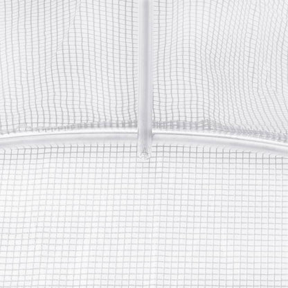 Serra con Telaio in Acciaio Bianco 90 m² 18x5x2,3 m | homemem39